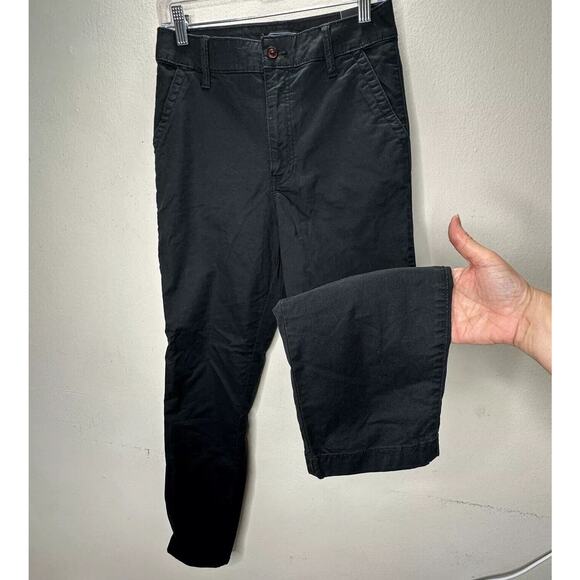 NWT Abercrombie & Fitch Black Denim Straight Leg Khaki Pants 27 / 4 - Picture 2 of 13